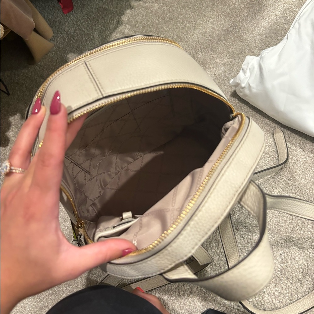 Michael Kors Rhea Medium Embossed Backpack - Picture 4 of 5